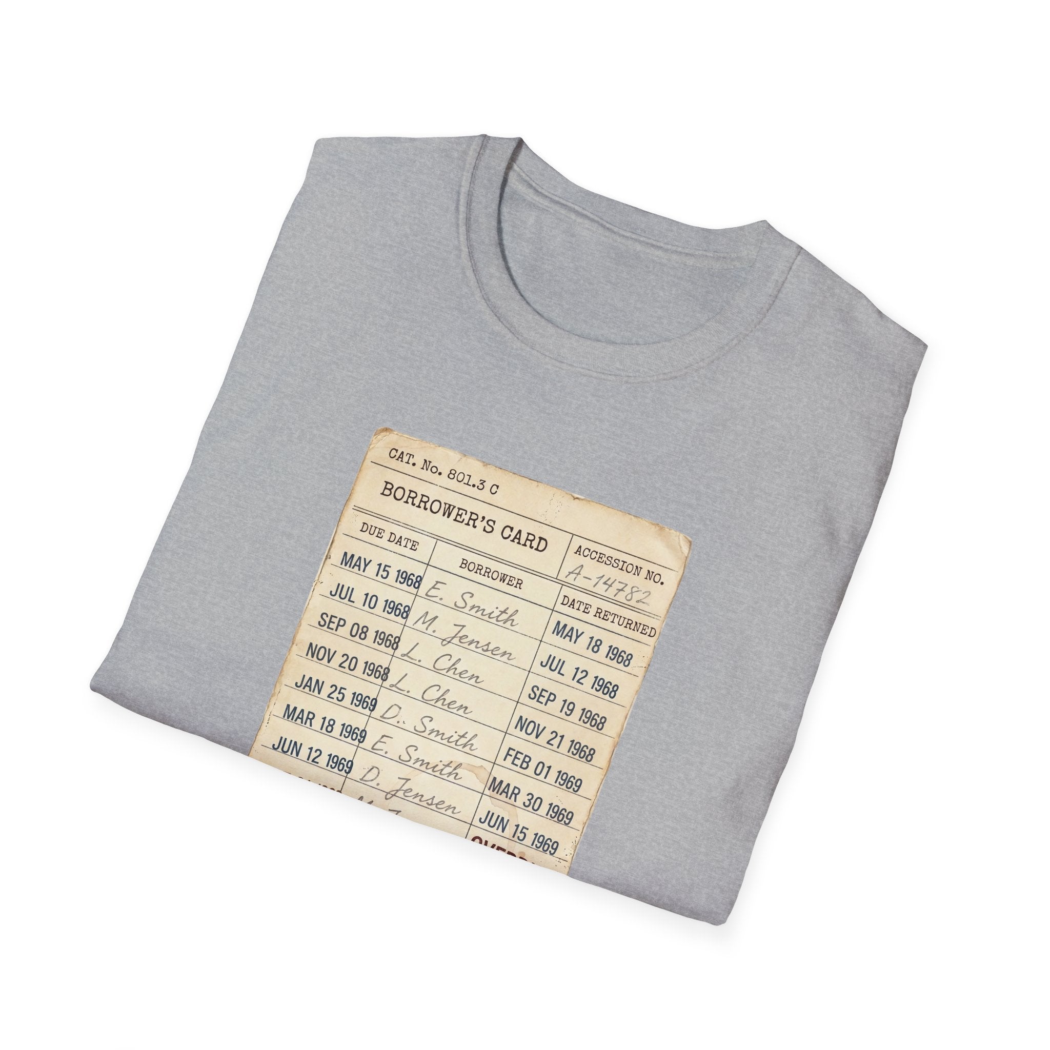 Vintage Library Card Tshirt