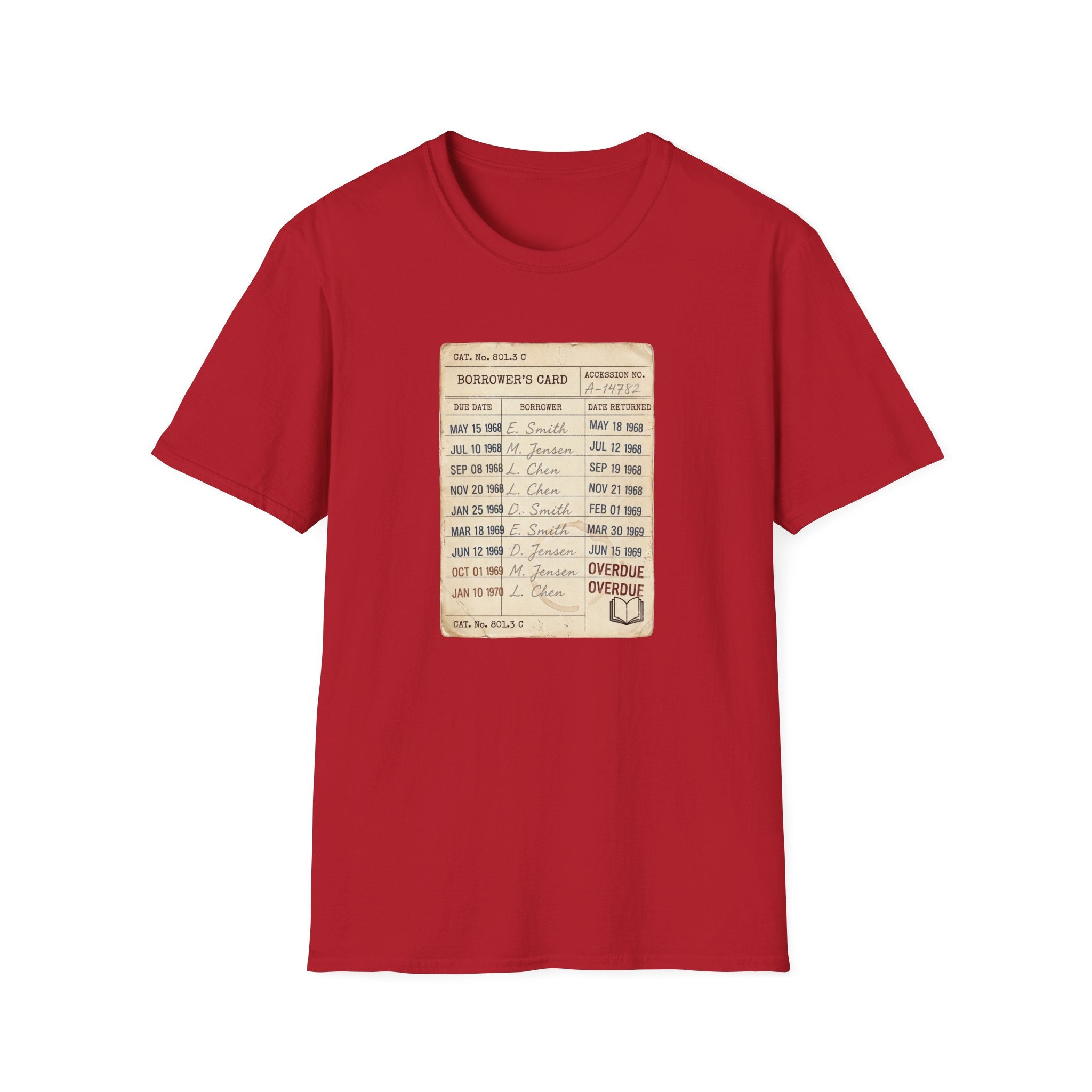 Vintage Library Card Tshirt