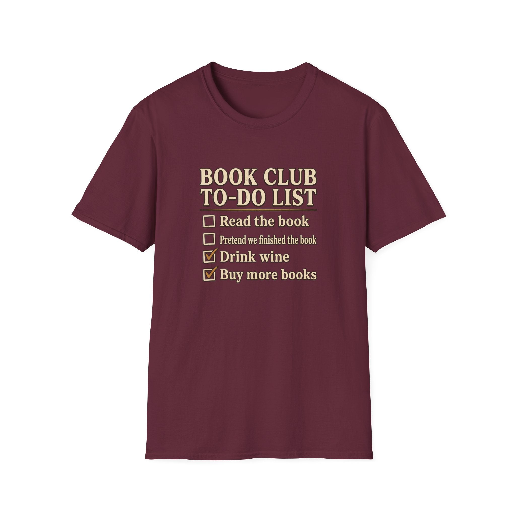 Book Club To Do List Tshirt