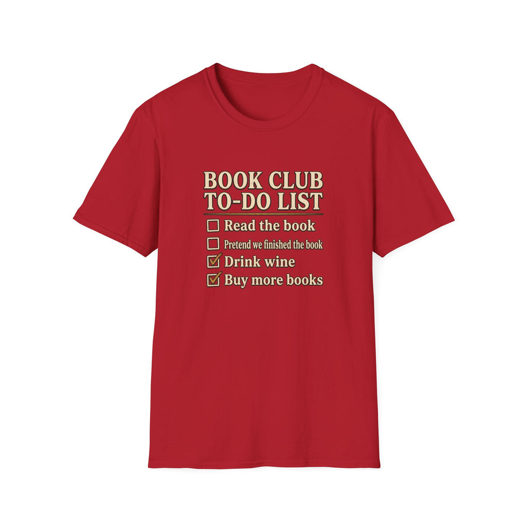Book Club To Do List Tshirt