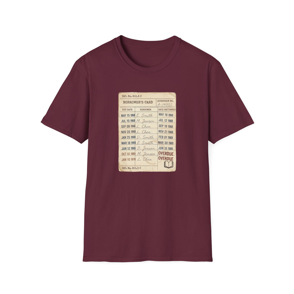 Vintage Library Card Tshirt