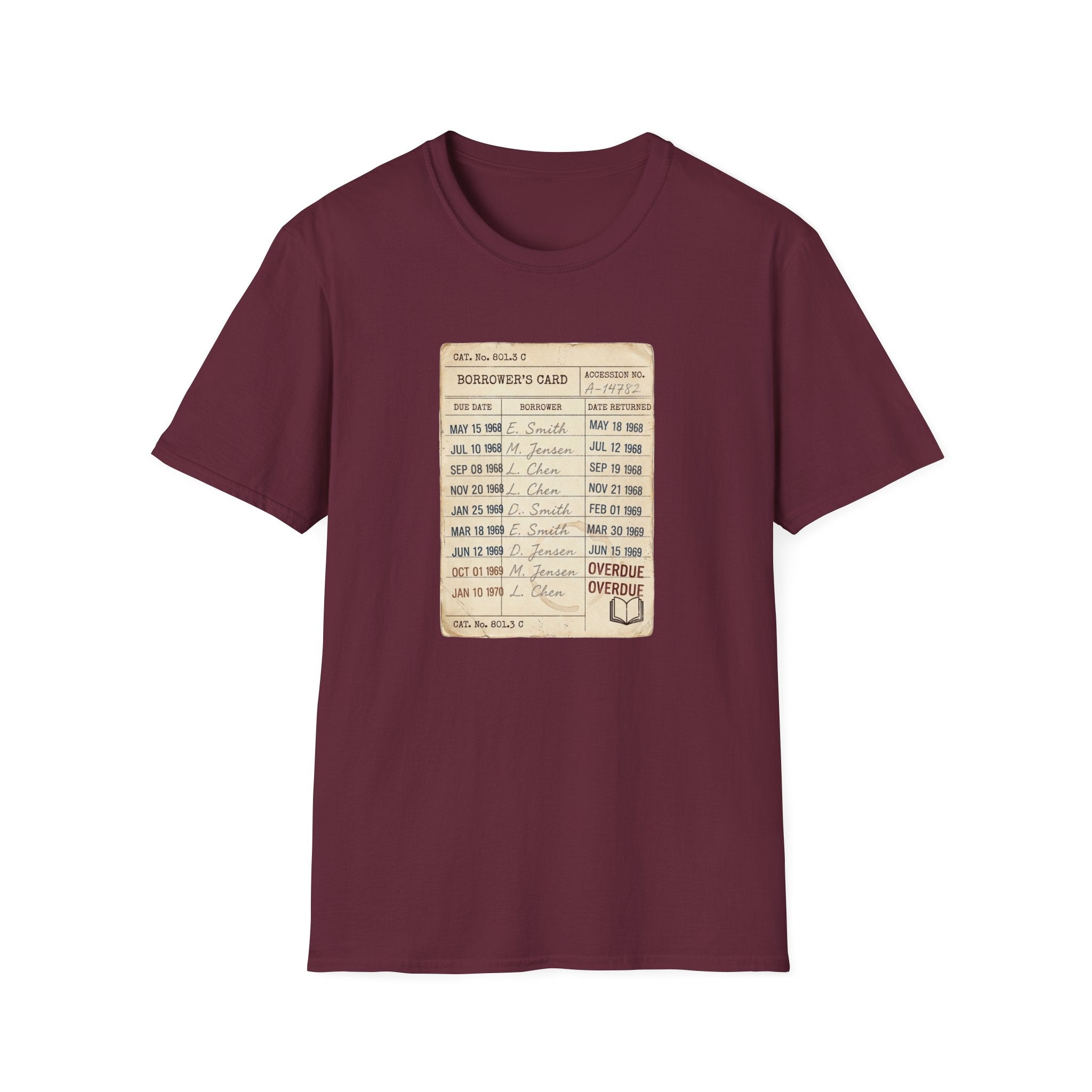 Vintage Library Card Tshirt