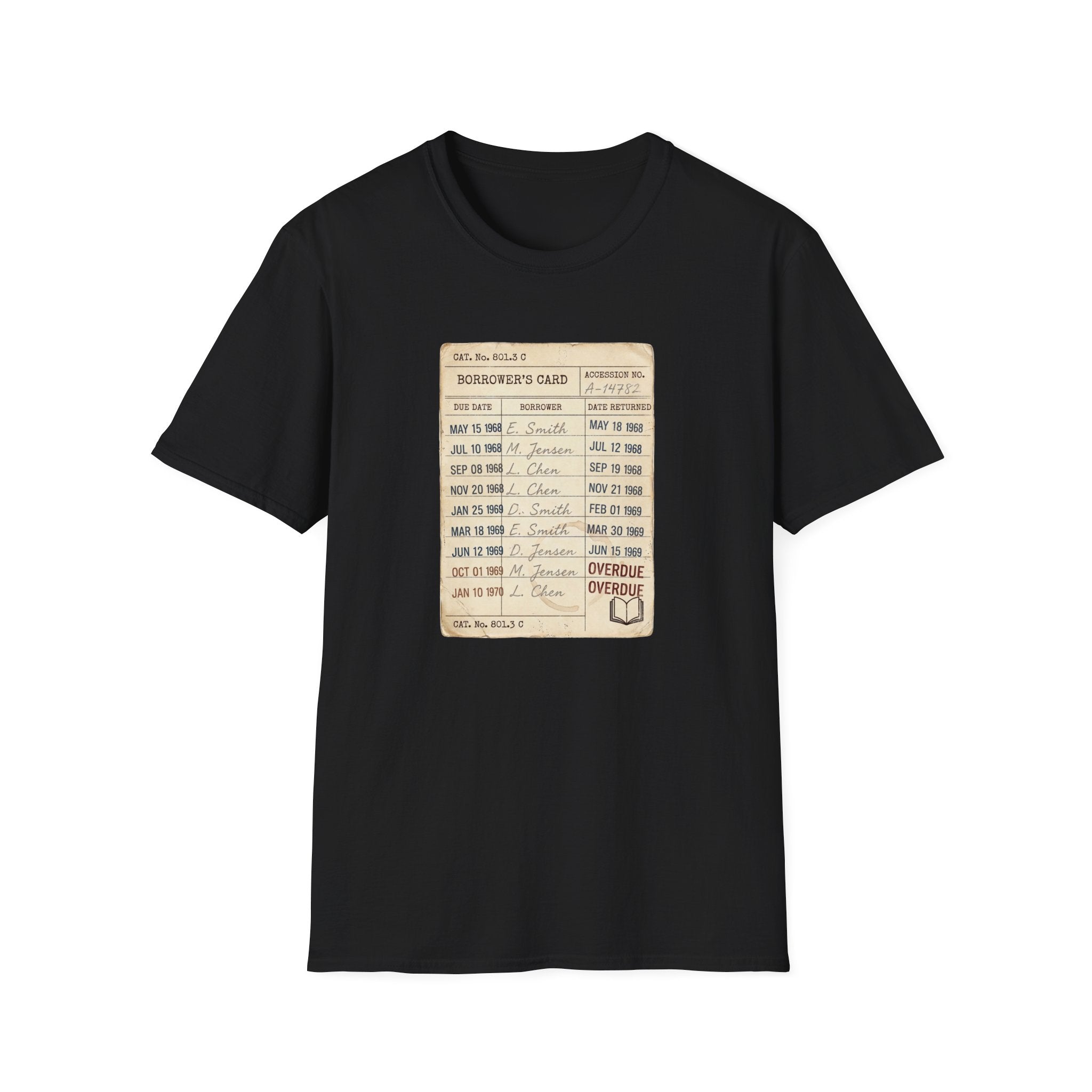 Vintage Library Card Tshirt