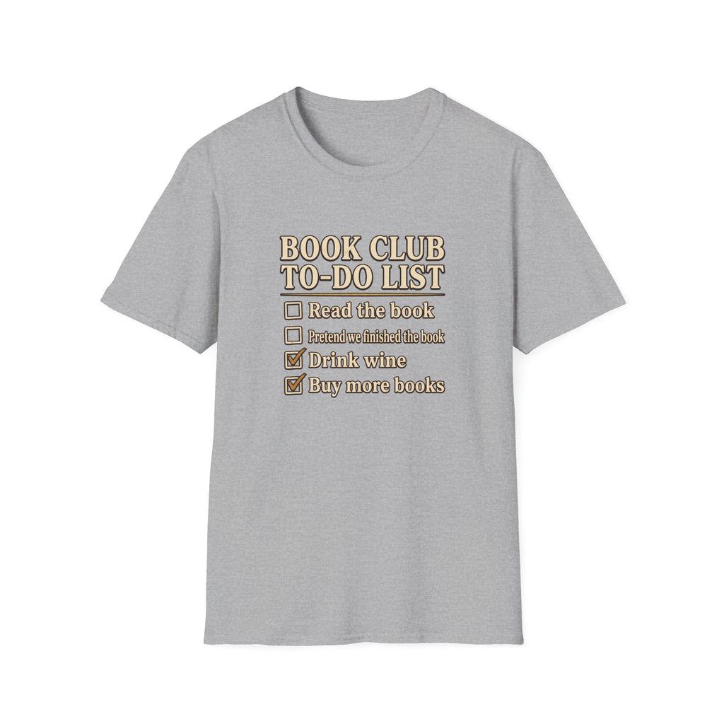 Book Club To Do List Tshirt
