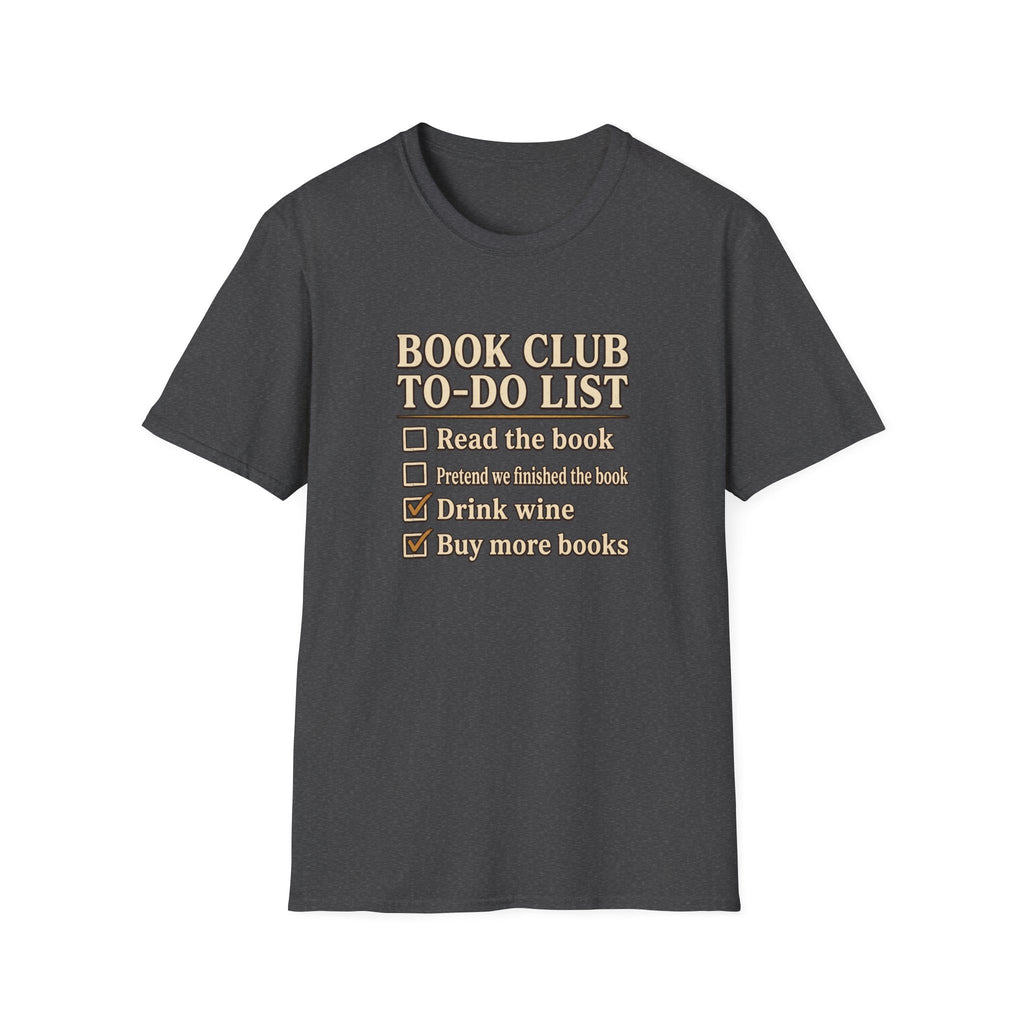 Book Club To Do List Tshirt