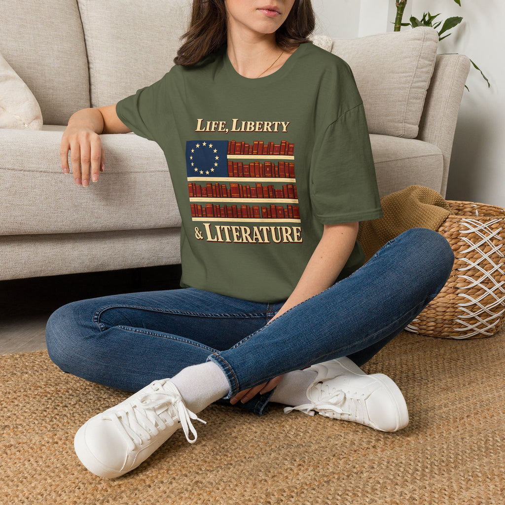 Life, Liberty & Literature Tshirt