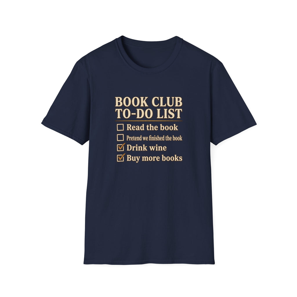 Book Club To Do List Tshirt